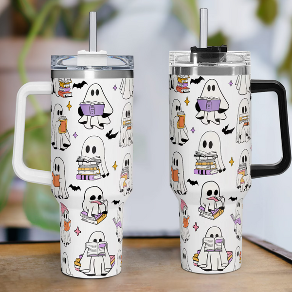 Ghost Reading Tumbler 40oz – Halloween Edition