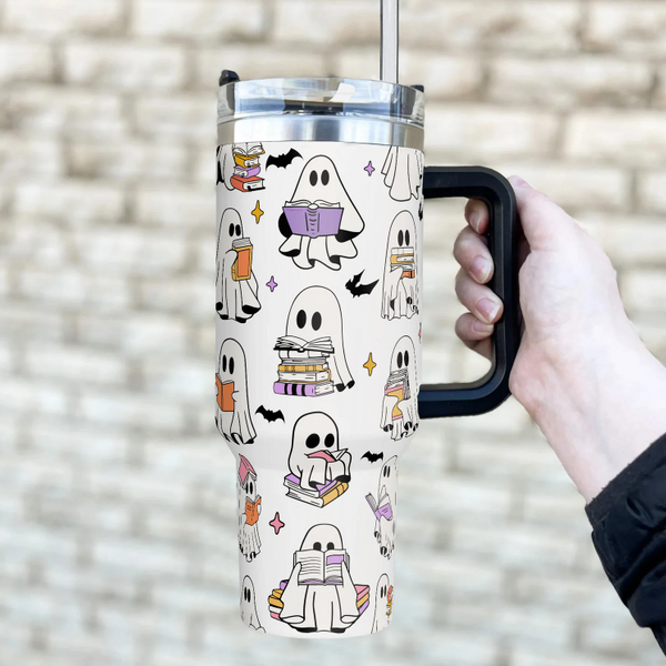 Ghost Reading Tumbler 40oz – Halloween Edition